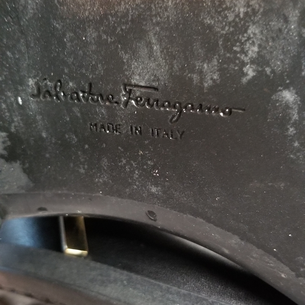 Salvatore Ferragamo Black Leather Knee High Boots - Picture 4 of 11